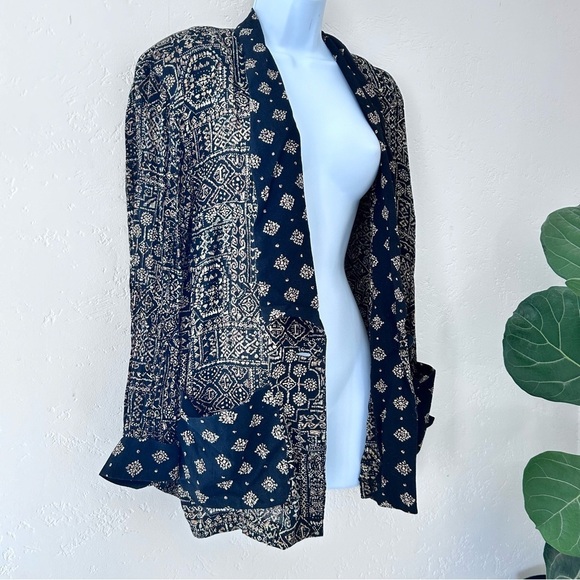 ALI MILES VINTAGE 90s Crepe Rayon Lightweight Blazer Jacket Size 6 - Picture 2 of 10